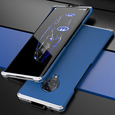 Custodia Lusso Alluminio Cover per Vivo Nex 3 5G Argento e Blu