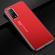 Custodia Lusso Alluminio Cover per Xiaomi Mi 10T Pro 5G Rosso