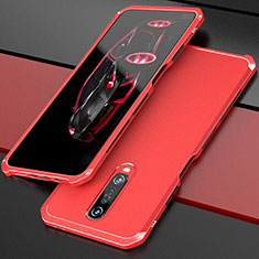 Custodia Lusso Alluminio Cover per Xiaomi Redmi K30 4G Rosso