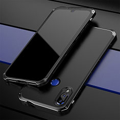 Custodia Lusso Alluminio Cover per Xiaomi Redmi Note 7 Nero