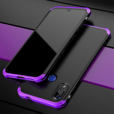 Custodia Lusso Alluminio Cover per Xiaomi Redmi Note 7 Pro Viola