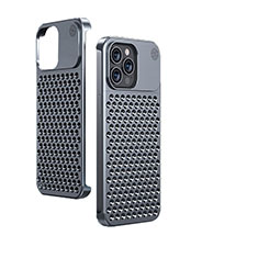 Custodia Lusso Alluminio Cover QC1 per Apple iPhone 15 Pro Max Nero