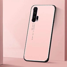 Custodia Lusso Alluminio Cover T01 per Huawei Honor 20 Pro Rosa