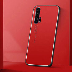 Custodia Lusso Alluminio Cover T01 per Huawei Honor 20 Pro Rosso