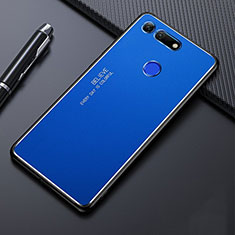 Custodia Lusso Alluminio Cover T01 per Huawei Honor View 20 Blu