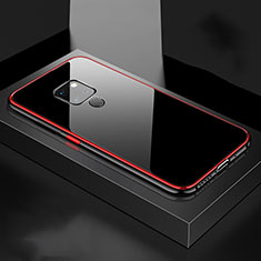 Custodia Lusso Alluminio Cover T01 per Huawei Mate 20 X 5G Rosso e Nero
