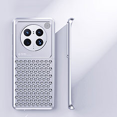 Custodia Lusso Alluminio Cover T01 per Huawei Mate 50 Pro Argento