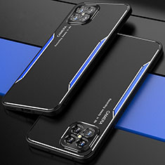 Custodia Lusso Alluminio Cover T01 per Huawei Nova 8 SE 5G Blu