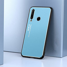 Custodia Lusso Alluminio Cover T01 per Huawei P Smart+ Plus (2019) Cielo Blu
