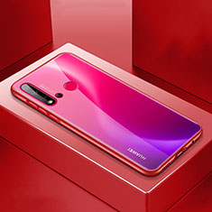 Custodia Lusso Alluminio Cover T01 per Huawei P20 Lite (2019) Rosso