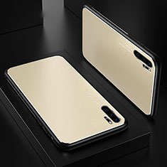 Custodia Lusso Alluminio Cover T01 per Huawei P30 Pro New Edition Oro