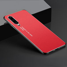 Custodia Lusso Alluminio Cover T01 per Huawei P30 Rosso