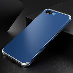 Custodia Lusso Alluminio Cover T01 per Oppo RX17 Neo Blu