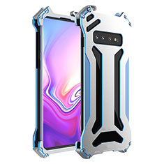 Custodia Lusso Alluminio Cover T01 per Samsung Galaxy S10 5G Argento