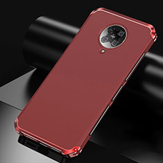 Custodia Lusso Alluminio Cover T01 per Xiaomi Poco F2 Pro Rosso