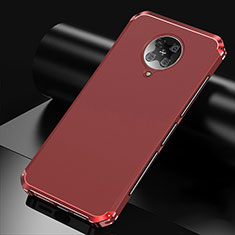 Custodia Lusso Alluminio Cover T01 per Xiaomi Redmi K30 Pro Zoom Rosso