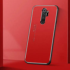 Custodia Lusso Alluminio Cover T01 per Xiaomi Redmi Note 8 Pro Rosso