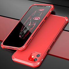 Custodia Lusso Alluminio Cover T02 per Apple iPhone 11 Rosso