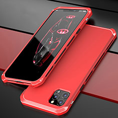 Custodia Lusso Alluminio Cover T02 per Apple iPhone 12 Pro Rosso