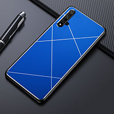 Custodia Lusso Alluminio Cover T02 per Huawei Honor 20 Blu