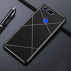 Custodia Lusso Alluminio Cover T02 per Huawei Honor View 20 Nero