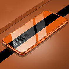 Custodia Lusso Alluminio Cover T02 per Huawei Mate 20 X 5G Arancione