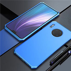 Custodia Lusso Alluminio Cover T02 per Huawei Mate 30 5G Blu