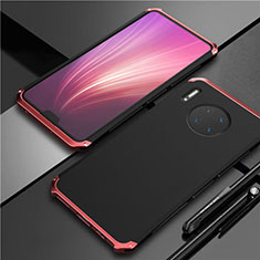 Custodia Lusso Alluminio Cover T02 per Huawei Mate 30E Pro 5G Rosso e Nero