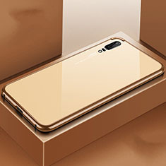 Custodia Lusso Alluminio Cover T02 per Huawei P20 Oro