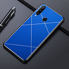 Custodia Lusso Alluminio Cover T02 per Huawei P30 Lite Blu