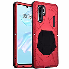 Custodia Lusso Alluminio Cover T02 per Huawei P30 Pro Rosso