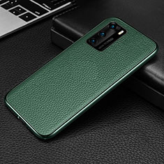 Custodia Lusso Alluminio Cover T02 per Huawei P40 Verde