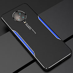 Custodia Lusso Alluminio Cover T02 per Xiaomi Poco F2 Pro Blu