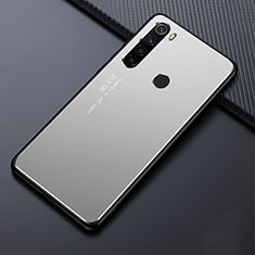 Custodia Lusso Alluminio Cover T02 per Xiaomi Redmi Note 8 Argento