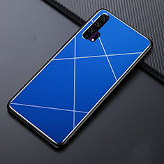 Custodia Lusso Alluminio Cover T03 per Huawei Honor 20 Pro Blu