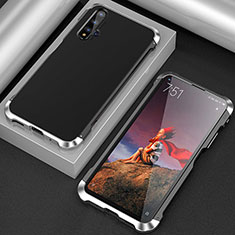 Custodia Lusso Alluminio Cover T03 per Huawei Nova 5T Argento