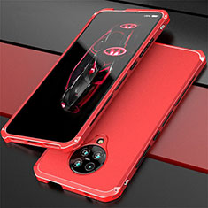 Custodia Lusso Alluminio Cover T03 per Xiaomi Poco F2 Pro Rosso