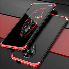 Custodia Lusso Alluminio Cover T03 per Xiaomi Poco F2 Pro Rosso e Nero