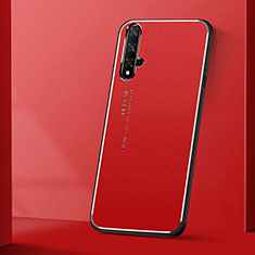 Custodia Lusso Alluminio Cover T04 per Huawei Honor 20 Rosso