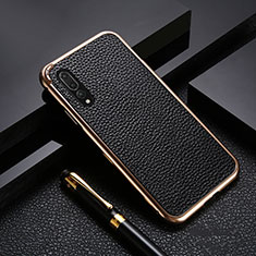 Custodia Lusso Alluminio Cover T04 per Huawei P20 Pro Oro e Nero