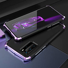 Custodia Lusso Alluminio Cover T05 per Huawei P40 Pro Viola