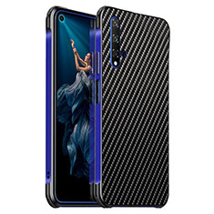 Custodia Lusso Alluminio Cover T06 per Huawei Nova 5T Blu