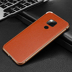 Custodia Lusso Alluminio Cover T08 per Huawei Mate 20 X 5G Arancione