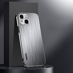 Custodia Lusso Alluminio e Silicone Laterale Cover AT1 per Apple iPhone 14 Argento