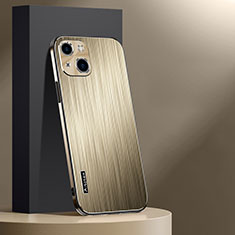 Custodia Lusso Alluminio e Silicone Laterale Cover AT1 per Apple iPhone 15 Oro
