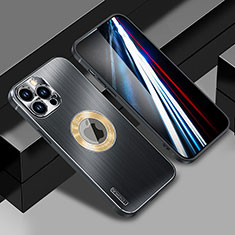 Custodia Lusso Alluminio e Silicone Laterale Cover con Mag-Safe Magnetic JL1 per Apple iPhone 13 Pro Nero