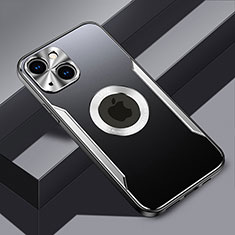 Custodia Lusso Alluminio e Silicone Laterale Cover con Mag-Safe Magnetic JL3 per Apple iPhone 13 Argento