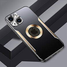 Custodia Lusso Alluminio e Silicone Laterale Cover con Mag-Safe Magnetic JL3 per Apple iPhone 14 Plus Oro