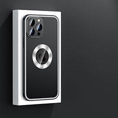 Custodia Lusso Alluminio e Silicone Laterale Cover con Mag-Safe Magnetic JL4 per Apple iPhone 14 Pro Nero