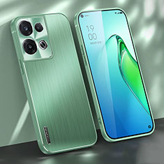 Custodia Lusso Alluminio e Silicone Laterale Cover J01 per Oppo Reno8 5G Verde